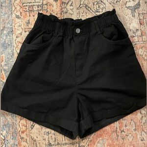 H&M black High waisted shorts
